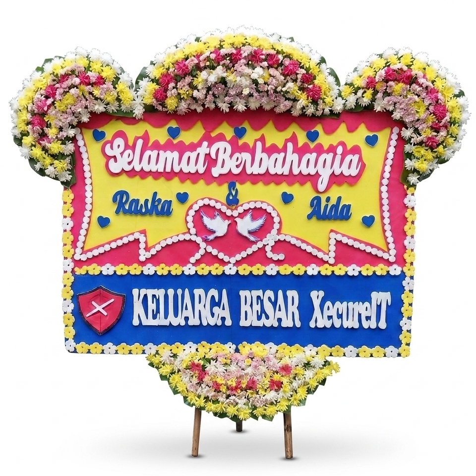 bunga papan wedding