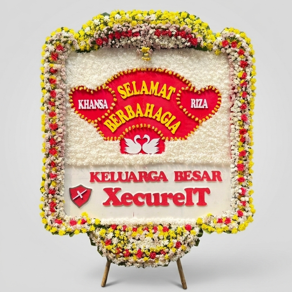 bunga papan wedding