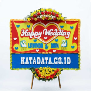 bunga papan pernikahan