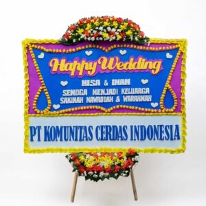 bunga papan pernikahan