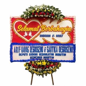 bunga papan pernikahan