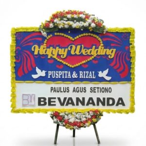 bunga papan pernikahan