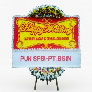 bunga papan pernikahan