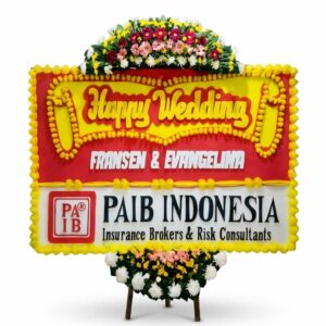 bunga papan pernikahan