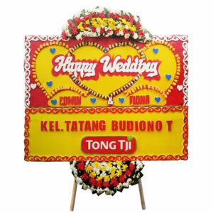 bunga papan pernikahan