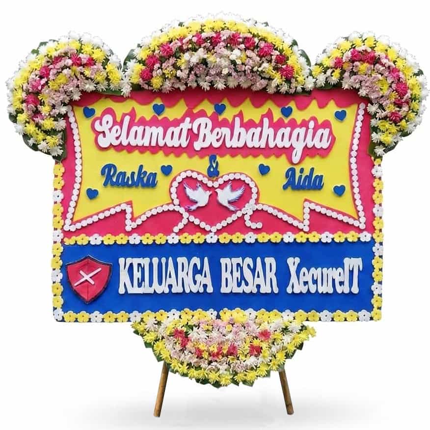 bunga papan pernikahan