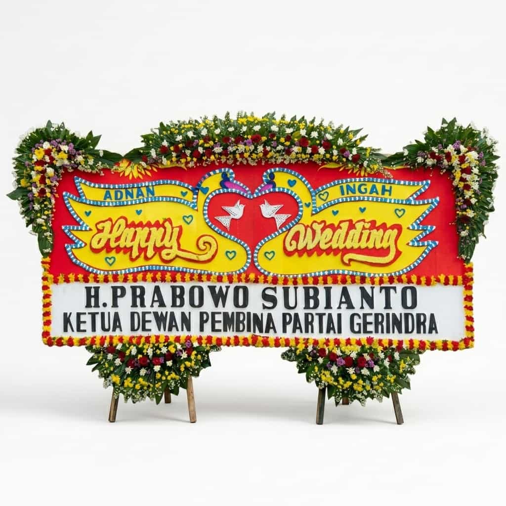 Bunga papan pernikahan jumbo