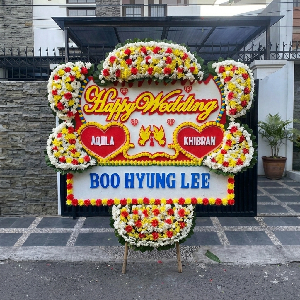 toko bunga papan wedding sekitar Hotel Bidakara Jakarta