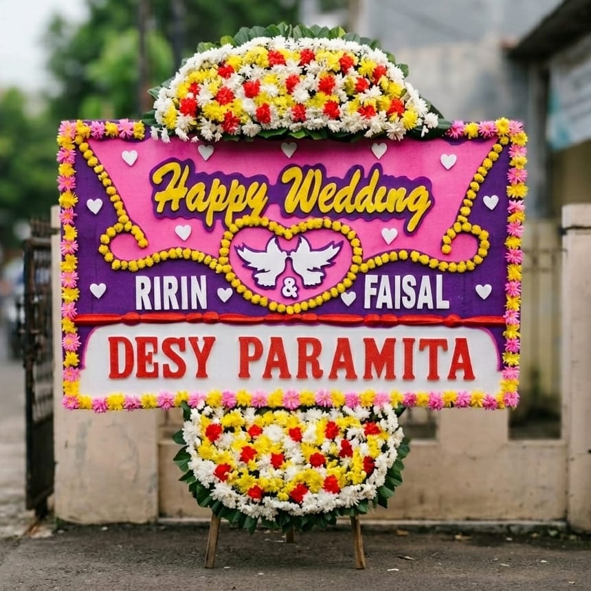 bunga papan pernikahan balai kartini