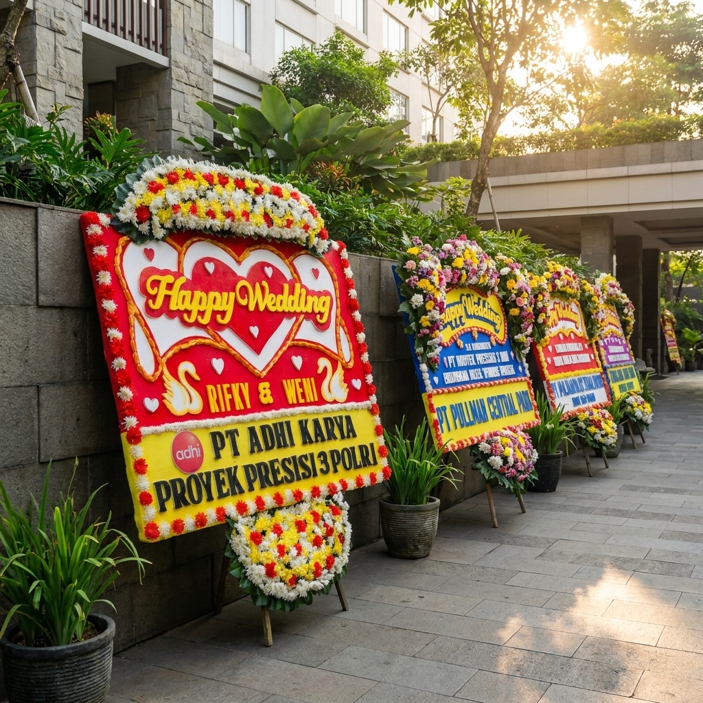 bunga papan pernikahan Pullman Central Park