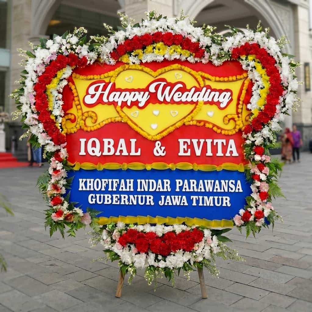 bunga papan wedding Grand Ballroom Sudirman Bandung