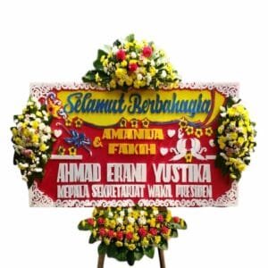 bunga papan happy wedding | pernikahan cirebon