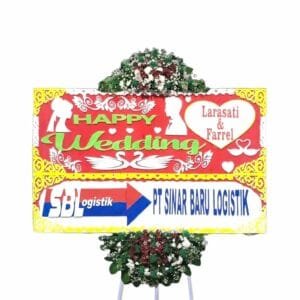 bunga papan happy wedding | pernikahan cirebon