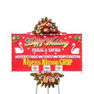 bunga papan happy wedding | pernikahan cirebon