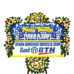 bunga papan happy wedding | pernikahan cirebon