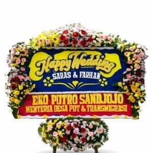 bunga papan happy wedding | pernikahan cirebon