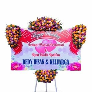 Bunga Papan Happy Wedding | Pernikahan Malang