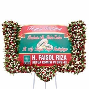 Bunga Papan Happy Wedding | Pernikahan Malang