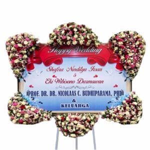 Bunga Papan Happy Wedding | Pernikahan Malang