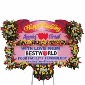 Bunga Papan Happy Wedding | Pernikahan Malang