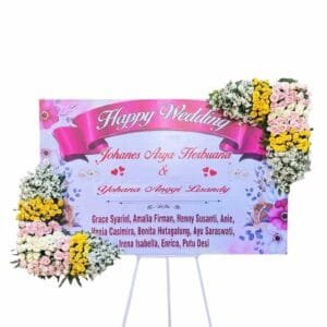 Bunga Papan Happy Wedding | Pernikahan Malang