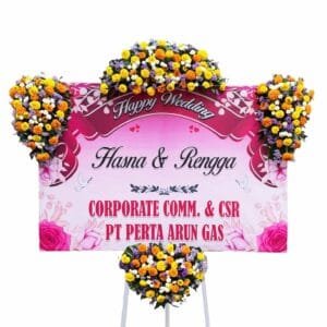 Bunga Papan Happy Wedding | Pernikahan Malang
