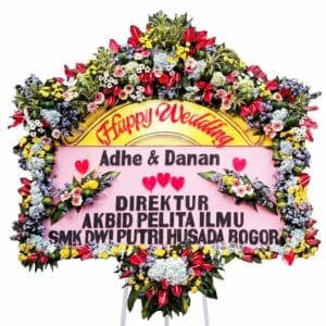 Bunga Papan Happy Wedding | Pernikahan Malang