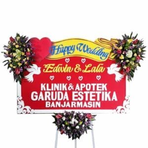Bunga Papan Happy Wedding | Pernikahan Malang