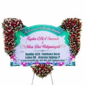 Bunga Papan Happy Wedding | Pernikahan Malang