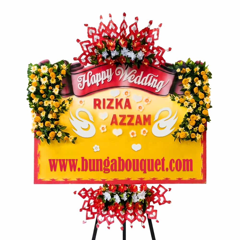 bunga papan wedding semarang