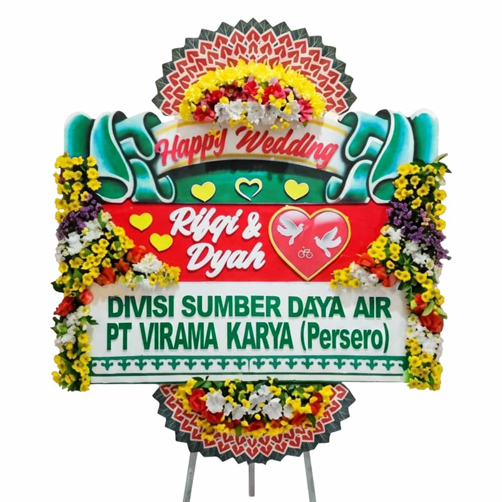 bunga papan wedding semarang