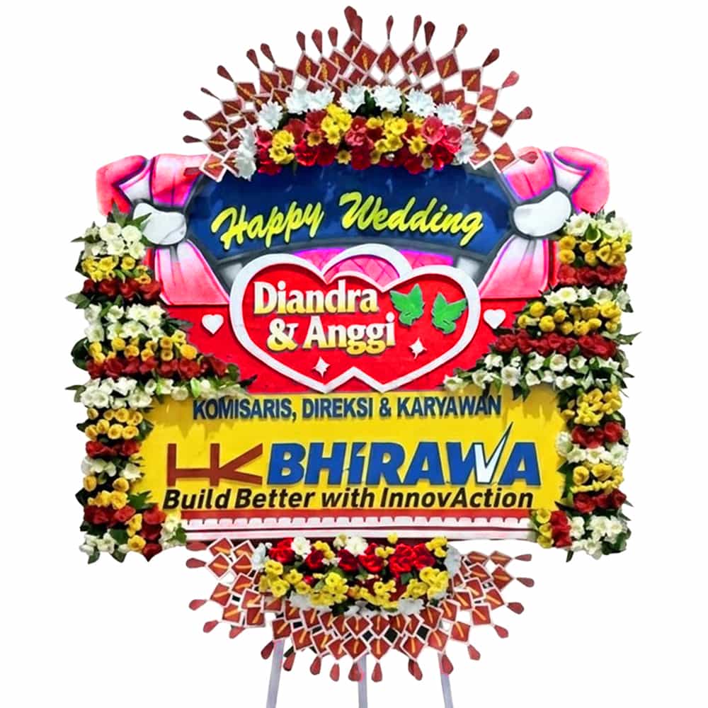 bunga papan wedding semarang