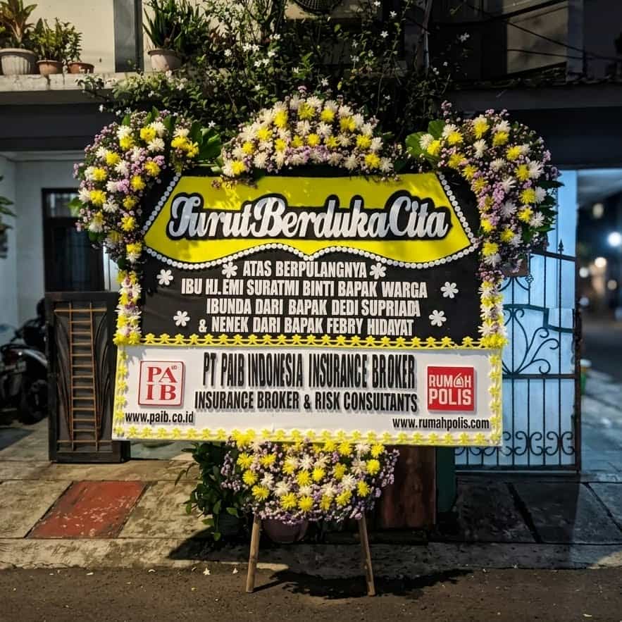 bunga papan duka cita Kemayoran Jakarta Pusat