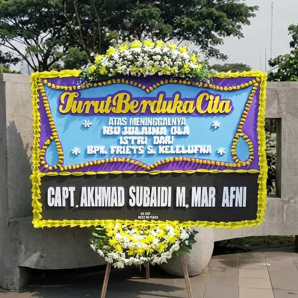bunga papan duka cita Oasis Lestari Tangerang