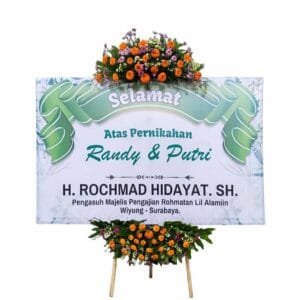 Bunga Papan Happy Wedding | Pernikahan Pasuruan