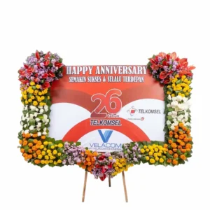 bunga papan happy anniversary | congratulations surabaya