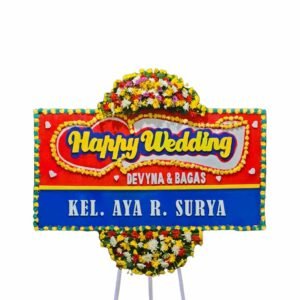 Bunga Papan Happy Wedding | Pernikahan Garut