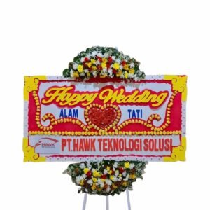 Bunga Papan Happy Wedding | Pernikahan Garut