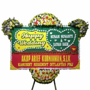 Bunga Papan Happy Wedding | Pernikahan Garut