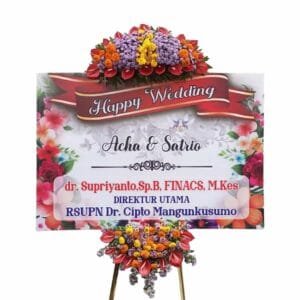 Bunga Papan Happy Wedding | Pernikahan Malang