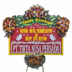 Bunga Papan Happy Wedding | Pernikahan Malang