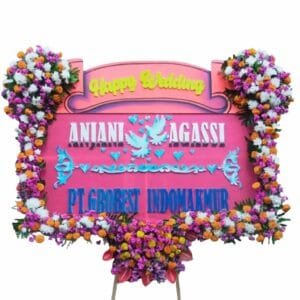 Bunga Papan Happy Wedding | Pernikahan Malang