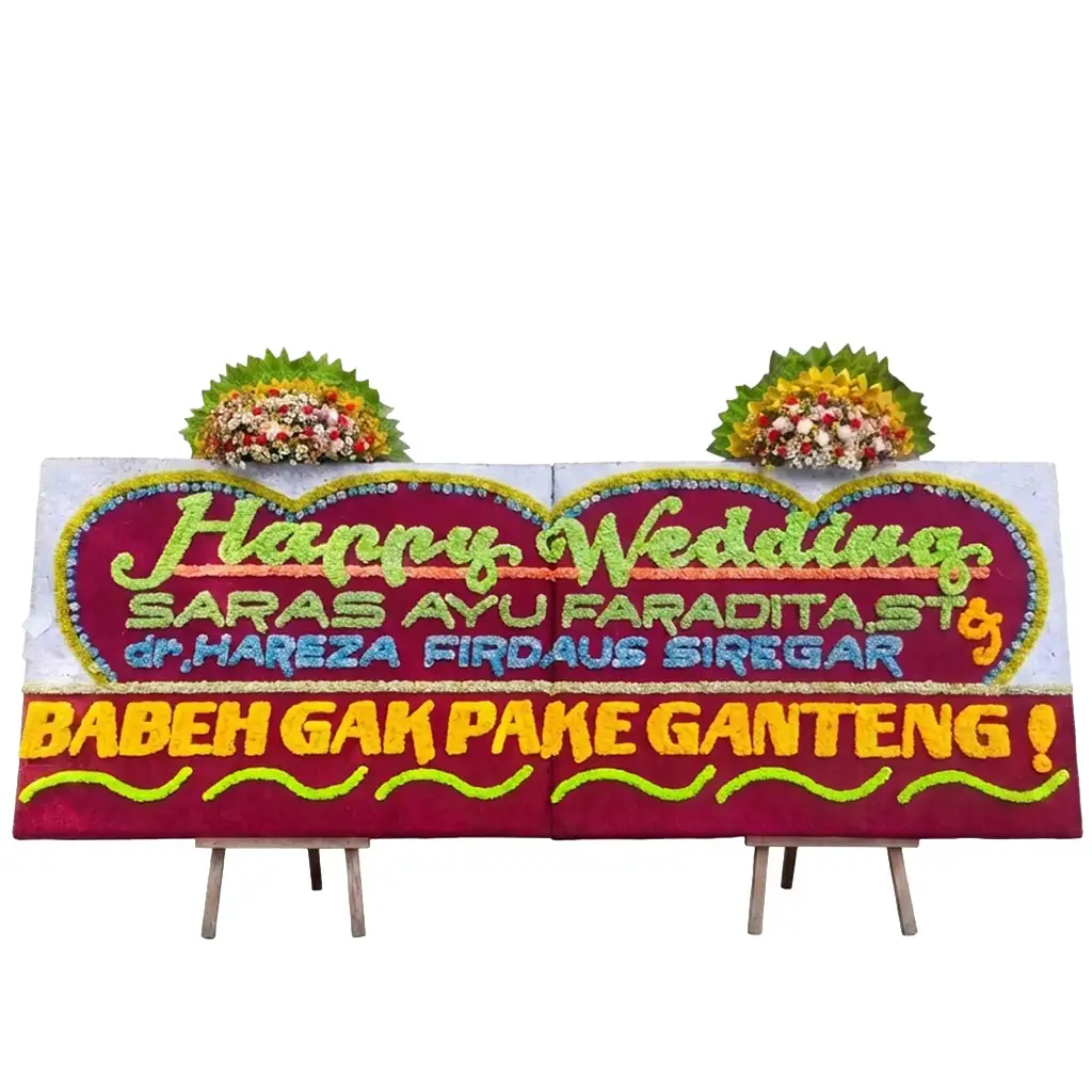 Bunga papan wedding | pernikahan Medan