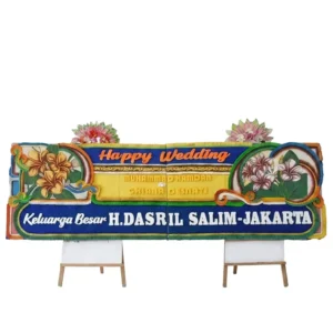 Bunga Papan Happy Wedding | Pernikahan Padang