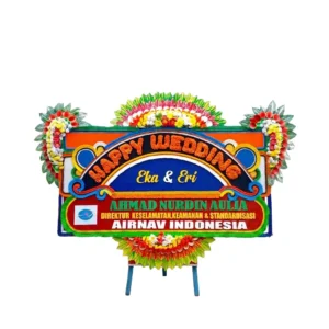 Bunga Papan Happy Wedding | Pernikahan Padang