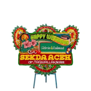 Bunga Papan Happy Wedding | Pernikahan Padang