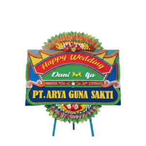 Bunga Papan Happy Wedding | Pernikahan Padang