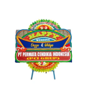 Bunga Papan Happy Wedding | Pernikahan Padang