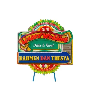 Bunga Papan Happy Wedding | Pernikahan Padang