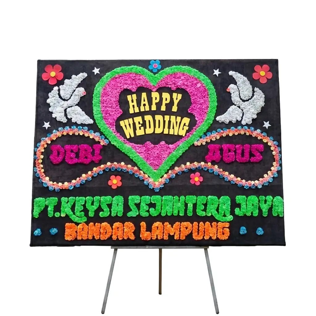 Bunga Papan Wedding - Pernikahan Palembang
